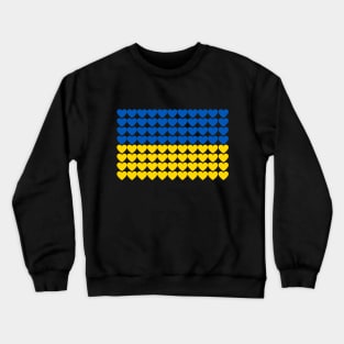 Ukrainian Flag of Hearts Crewneck Sweatshirt